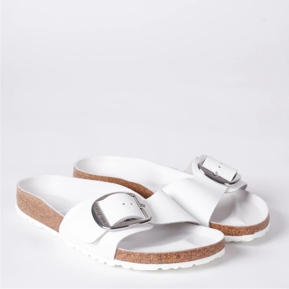 🔥Birkenstock - White Big Buckle Madrid Sandals - EU 40 - Picture 3 of 6